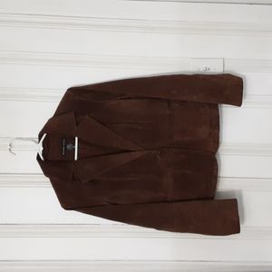 Brown leather jacket